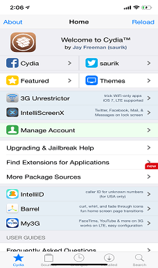 cydia installation unc0ver tool