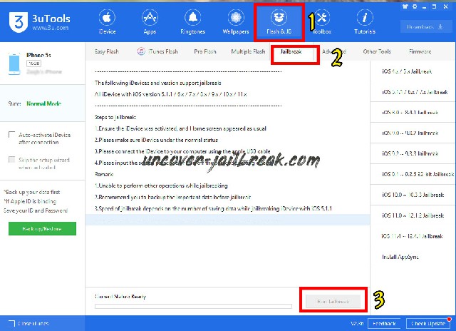 uncover jailbreak 3utool guide