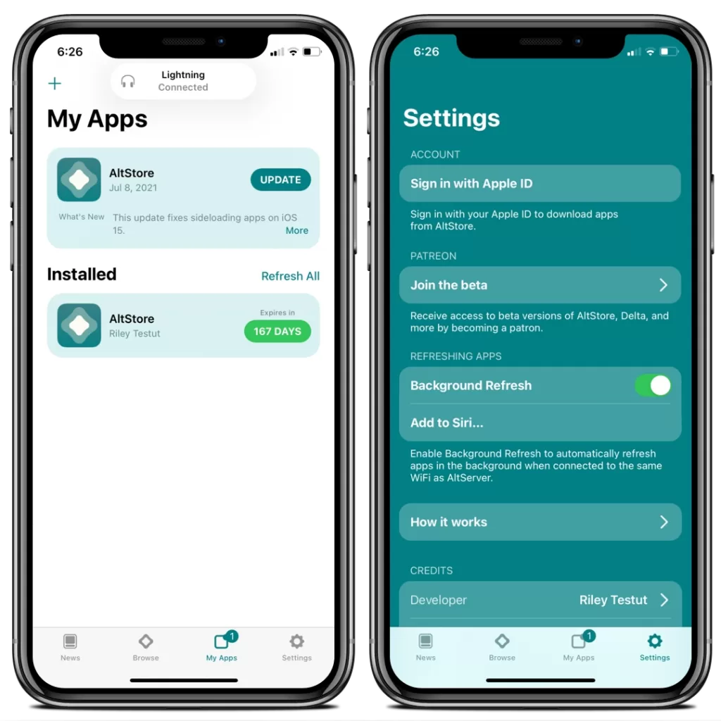 AltStore AltServer install without PC,  with Cydia, sileo, zebra package manager.