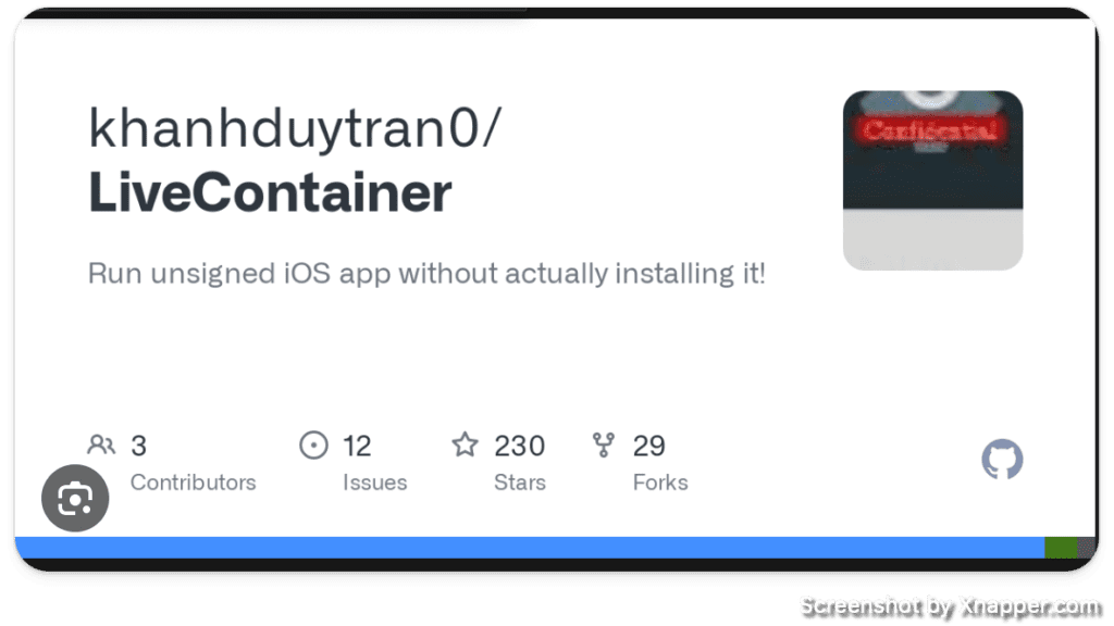 Users must sideload the LiveContainer IPA onto their iOS device in order to utilize it. The LiveContainer IPA is an application that protects sensitive data and apps by isolating them within a secure container. 
